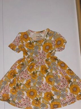 Angel Dear Yellow Floral Girls' Dress